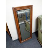 A mahogany framed antique mirror