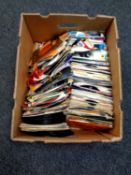 A box containing a large quantity of 45 singles, Elvis Presley,