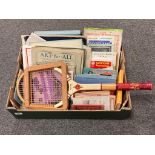 A box containing books and ephemera, North East England, art,