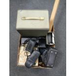 A box containing cameras, projector,