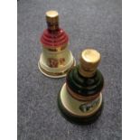 Two Bells whisky decanters, sealed,