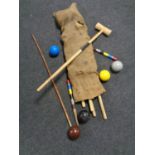 A small quantity of croquet mallets