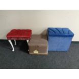 Three footstools