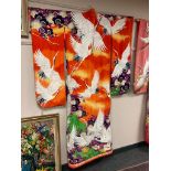 A multi colour decoration Japanese kimono,