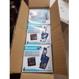 A quantity of educational microscopes in retail boxes.