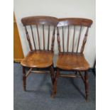 Two antique kitchen chairs