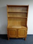 A light oak sideboard