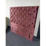 A 4ft suede studded headboard