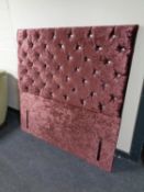 A 4ft suede studded headboard