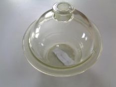 A glass desiccator