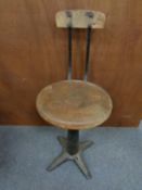 A 19th century Singer sewing stool