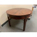 An antique mahogany circular table