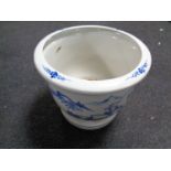 A blue and white Chinese style jardiniere (damaged)