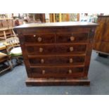 A Victorian mahogany chest of five drawers