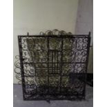 Two metal railings