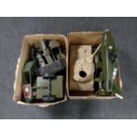 Two boxes of military vehicles,