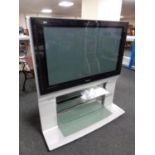 A Panasonic Viera 42'' Plasma TV on stand