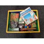 Two crates of puzzles and games