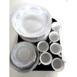 A tray of Crown Ming fine china part tea and dinner ware