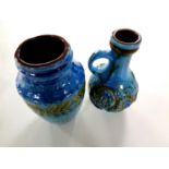Two pieces of West German Pottery to include a jug and a vase (2)