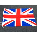 A large Union Jack flag