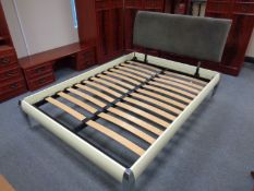 A contemporary 4'6" bed frame