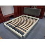 A contemporary 4'6" bed frame