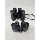 Two pairs of binoculars - USSR 12 x 40 and Safari 10 x 50 in case