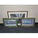 Three locomotive prints including Duchess of Atholl and Wild Swan After J E Wigston,