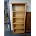 A light oak bookcase