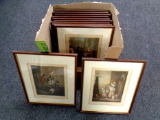 A box containing approximately eleven Cries of London prints