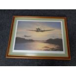 A signed limited edition print after Barry Price, Spitfire Sunset,