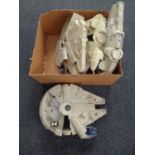 Three boxes of Star Wars Millennium Falcon plastic models (as found)