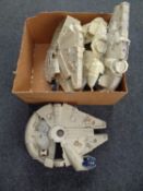 Three boxes of Star Wars Millennium Falcon plastic models (as found)