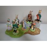 A group of seven Royal Doulton Bunnykins figures,