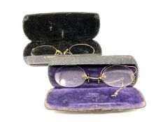 Two pairs of antique spectacles