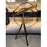 A late Victorian brass celestial refracting telescope by Horne, Thornthwaite & Wood,