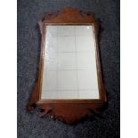 A Chippendale style mahogany mirror (as found)