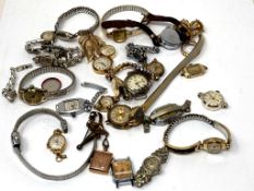 A large collection of early twentieth century and later wristwatches, dress watches,