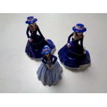 Three Royal Worcester Les Petites figures,