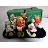 A tray containing six boxed Beswick The Sporting Characters Collection limited edition figures