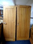 Six hardwood interior doors