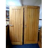 Six hardwood interior doors