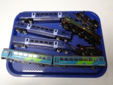 A tray of Hornby die cast models including Southeastern high speed locomotive,