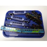 A tray of Hornby die cast models including Southeastern high speed locomotive,