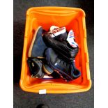 A quantity of footwear to include trainers, shoes, designer brands Prada, Nike, Adidas,