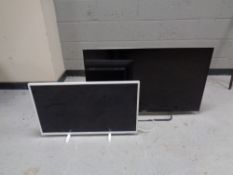 A Sony Bravia 42'' LCD TV together with a Phillips 32'' LCD TV (continental wiring)