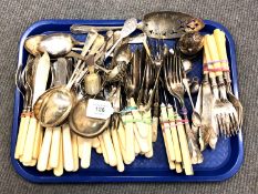 A quantity of antique and later silver plated cutlery