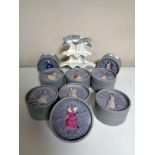 A collection of approximately nine Royal Doulton Pretty Ladies miniature figurines together with a