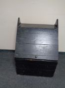 A painted coal box